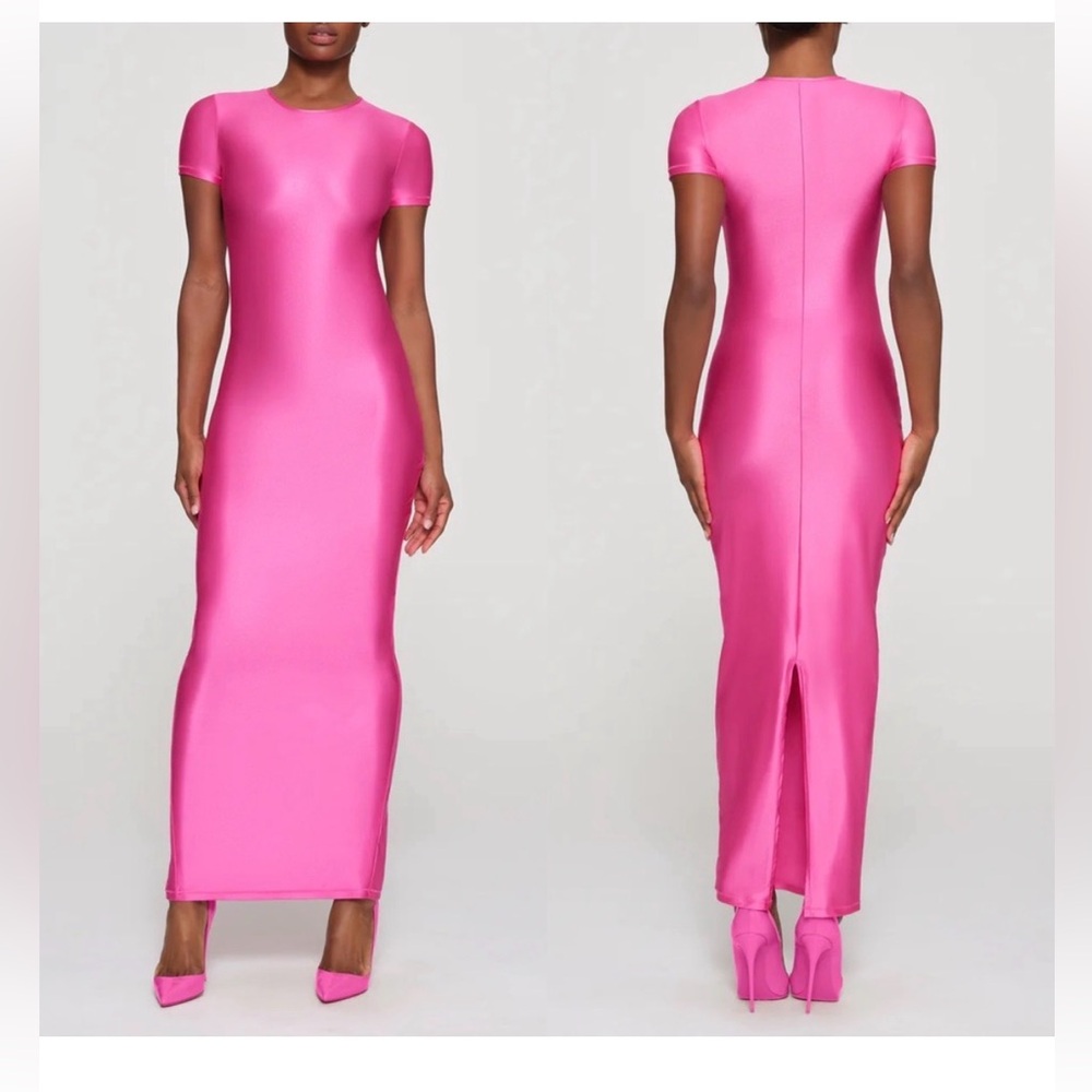 SKIMS SHINE SPANDEX JERSEY DRESS